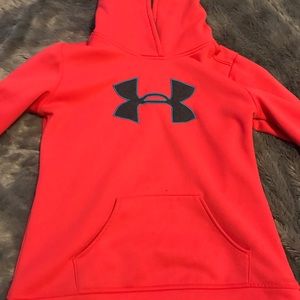 Gently used salmon youthXL under armour hoodie